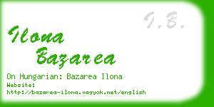 ilona bazarea business card